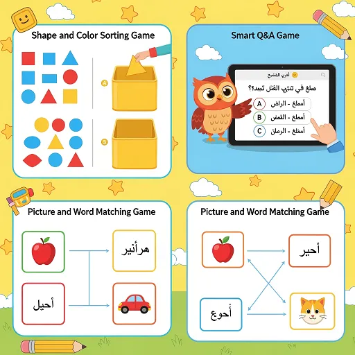 لعبة تطابق الصور والكلمات